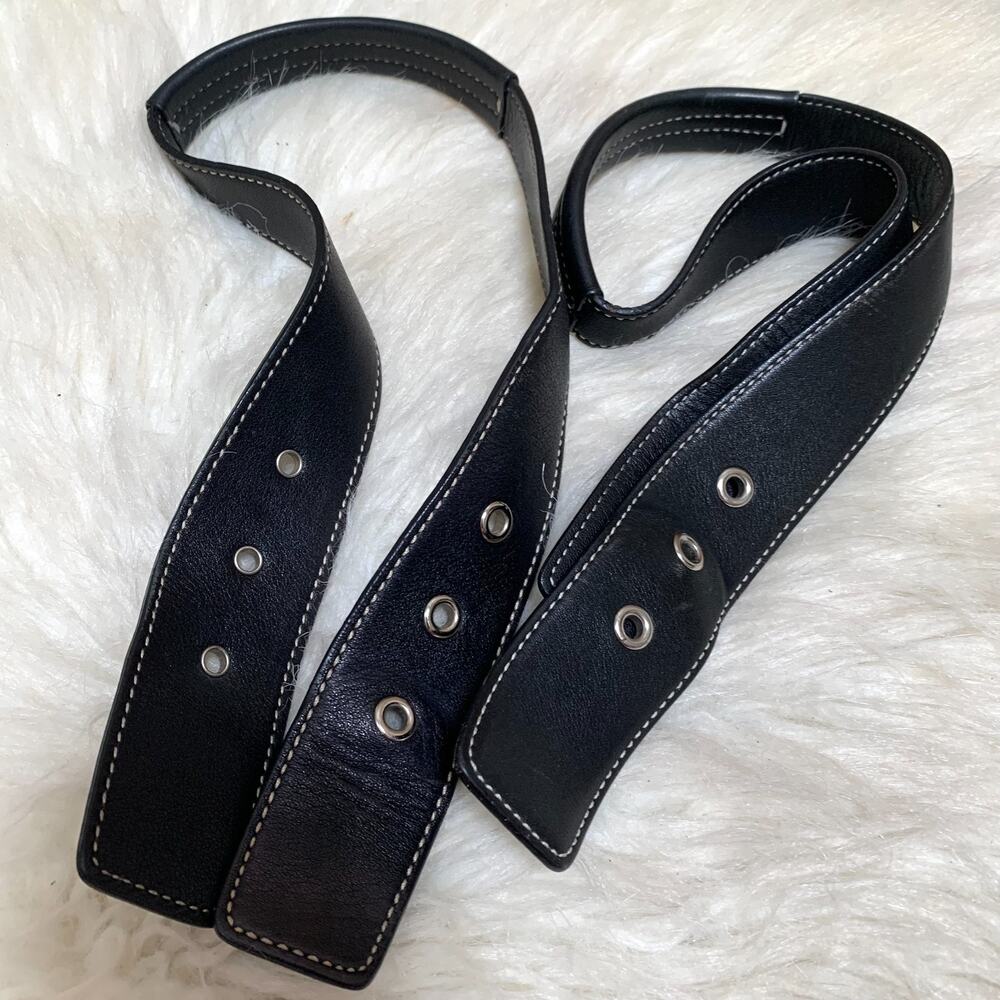 COACH Pair (2) Black Leather Vintage Replacement Soho Straps Handles #S55